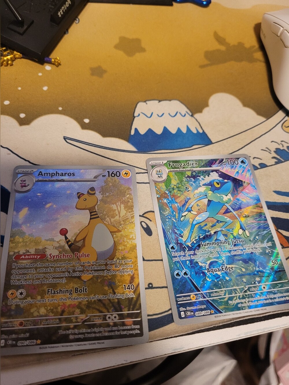 Pokemon TCG Chaos Rising Ampharos Greninja Cards